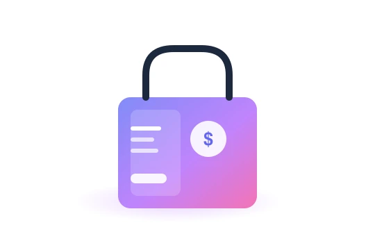 E-commerce shopping bag illustration